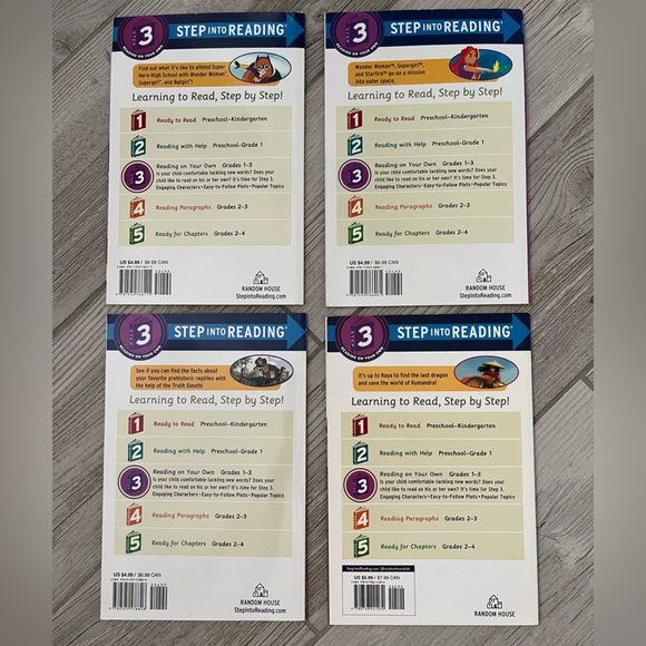 Step Into Reading Level 3 Bundle of 4: DC SuperHero Girls, Disney Raya - Picture 2 of 2